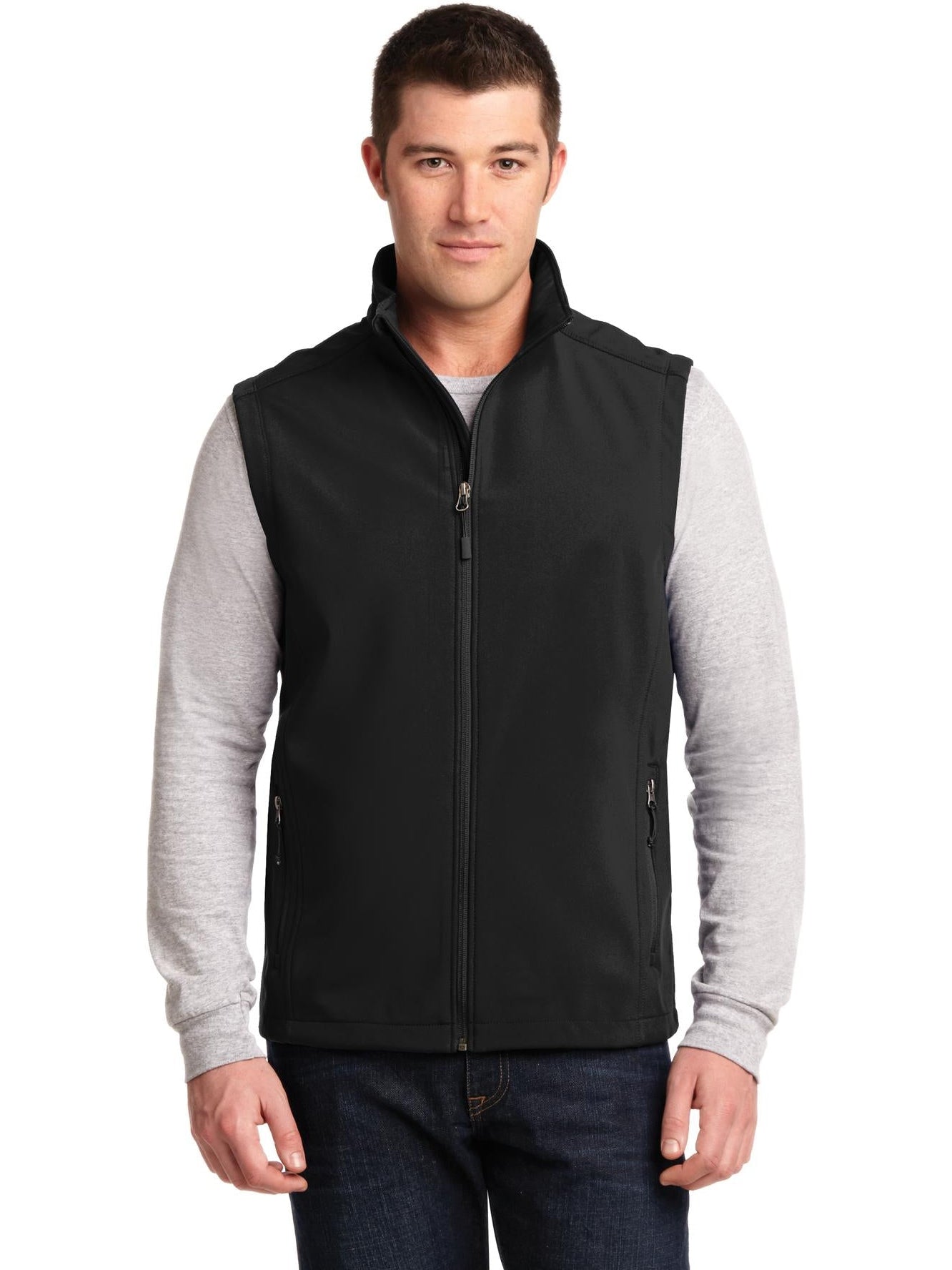 no-logo Port Authority Core Soft Shell Vest-Regular-Port Authority-Thread Logic
