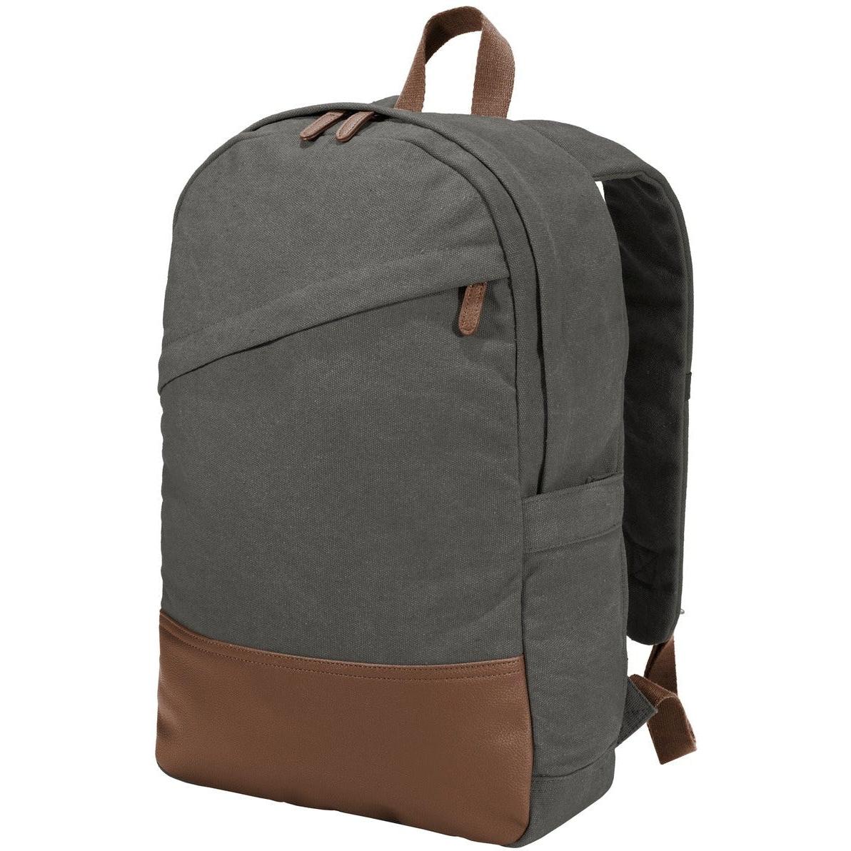 no-logo Port Authority Cotton Canvas Backpack-Bags-Port Authority-Thread Logic