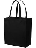 Port Authority Cotton Canvas Over-The-Shoulder Tote-Bags-Port Authority-Deep Black-1 Size-Thread Logic