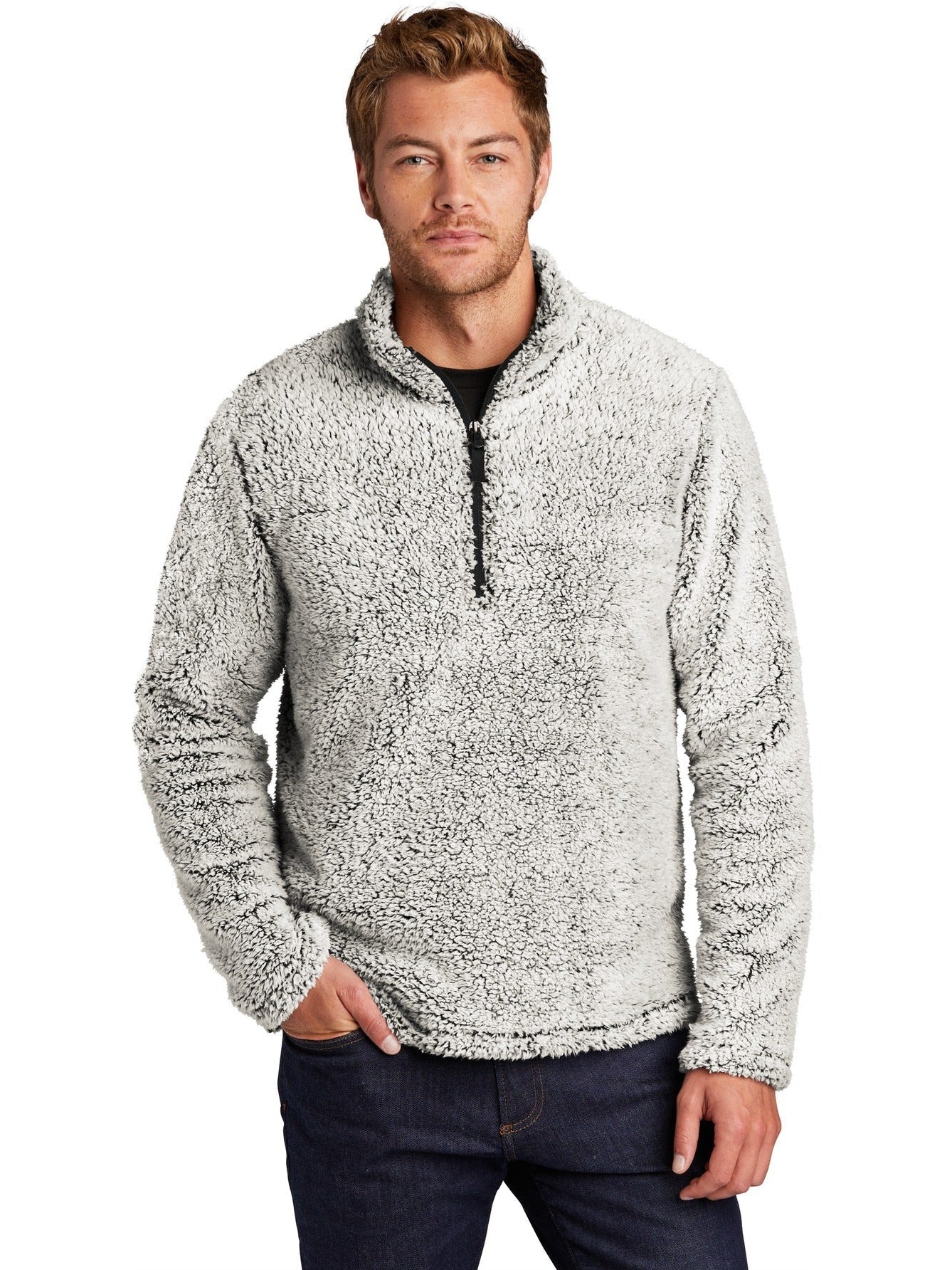 no-logo Port Authority Cozy 1/4-Zip Fleece-Regular-Port Authority-Thread Logic