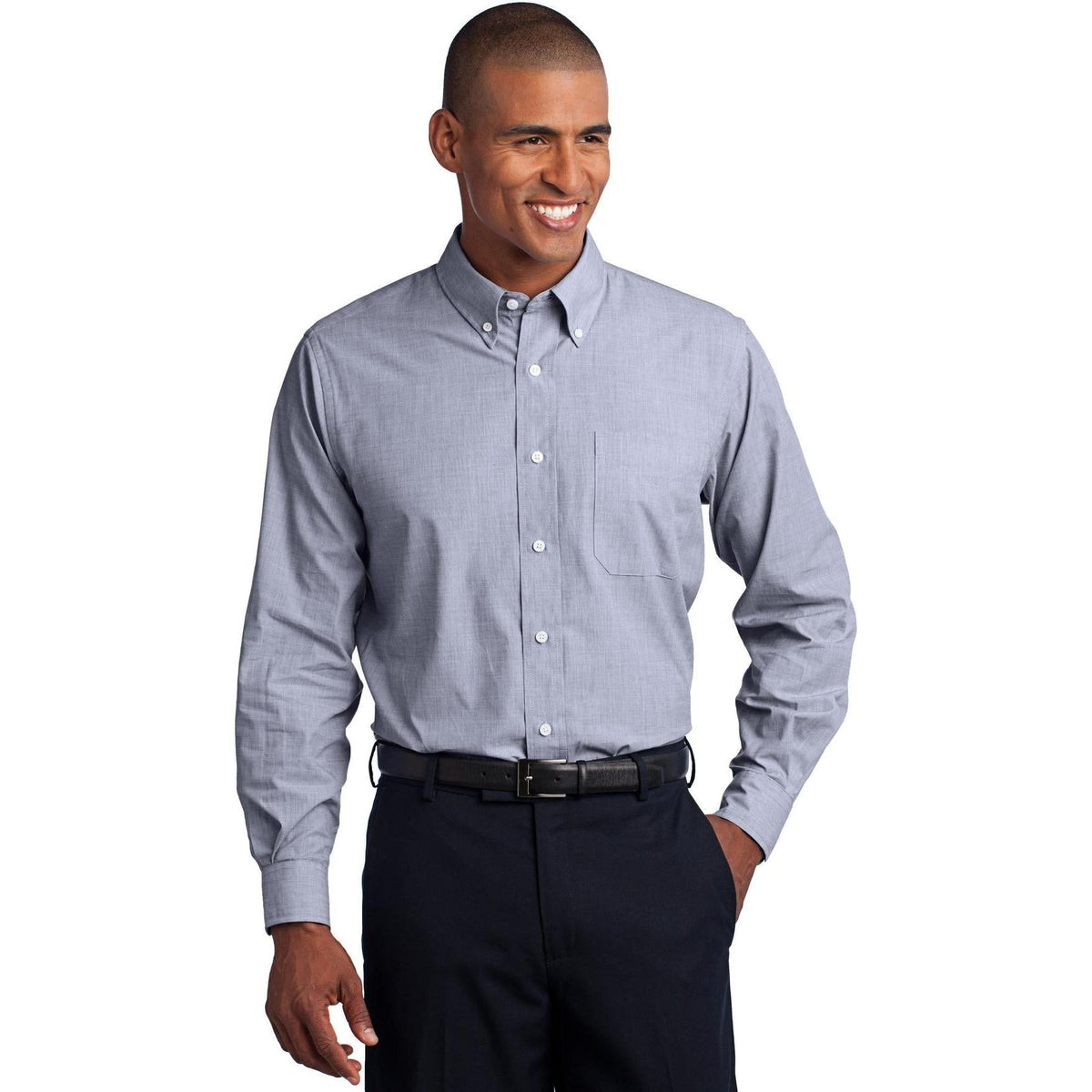 no-logo Port Authority Crosshatch Easy Care Shirt-Regular-Port Authority-Thread Logic