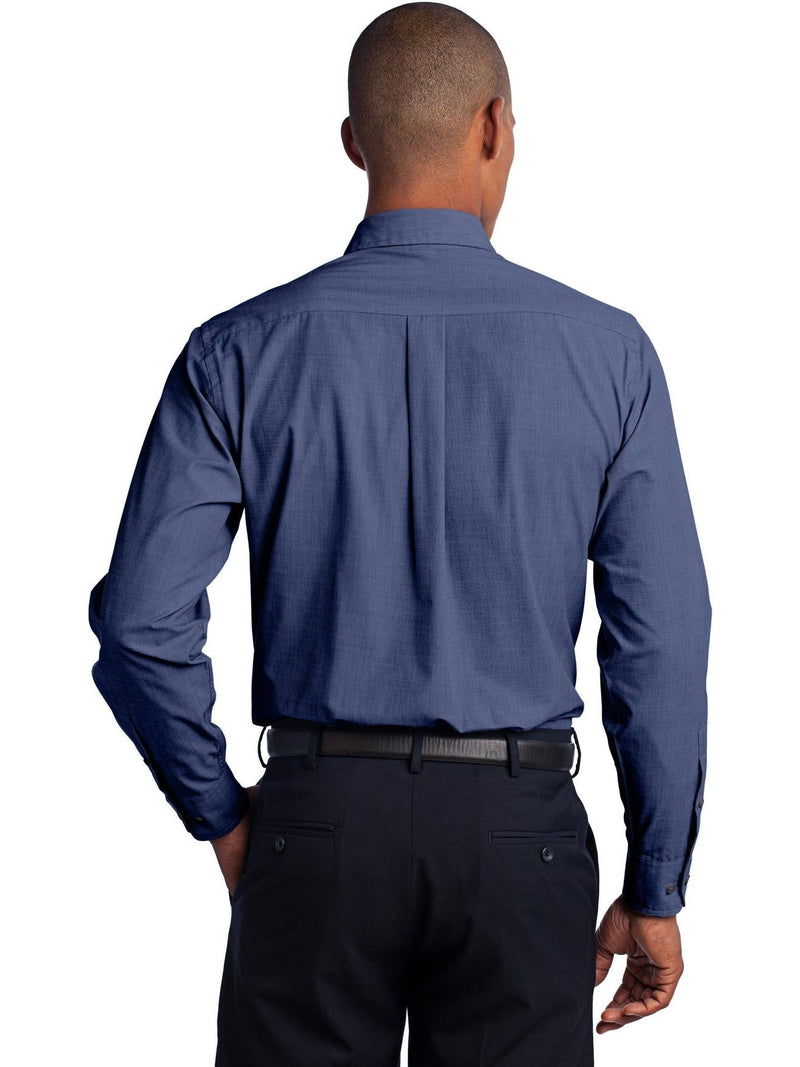 no-logo Port Authority Crosshatch Easy Care Shirt-Regular-Port Authority-Thread Logic