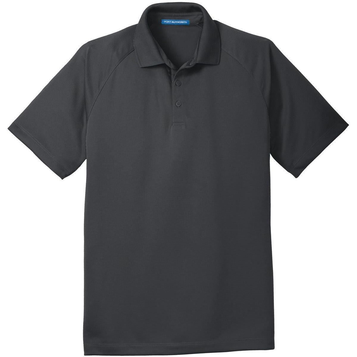 no-logo Port Authority Crossover Raglan Polo-Regular-Port Authority-Battleship Grey-S-Thread Logic
