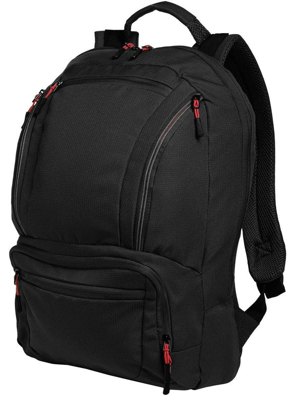 Port Authority Cyber Backpack-Regular-Port Authority-Black/Red-Thread Logic