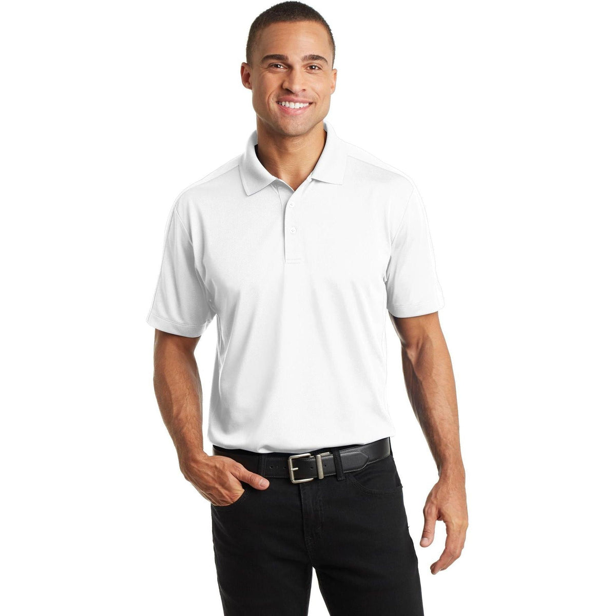 no-logo Port Authority Diamond Jacquard Polo-Regular-Port Authority-Thread Logic