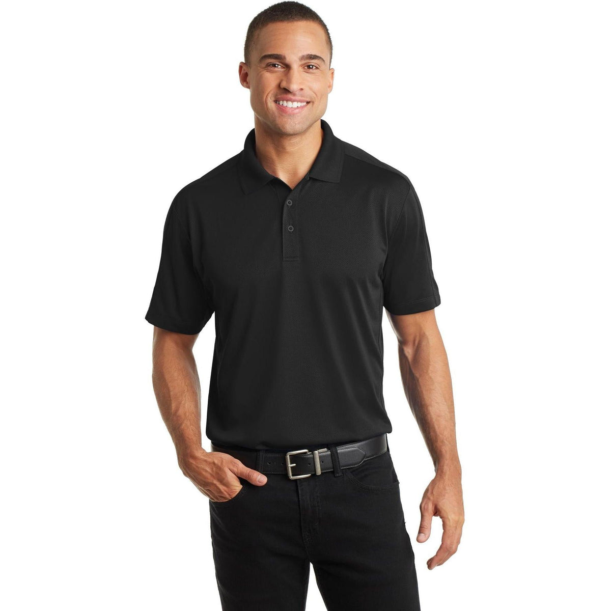 no-logo Port Authority Diamond Jacquard Polo-Regular-Port Authority-Thread Logic