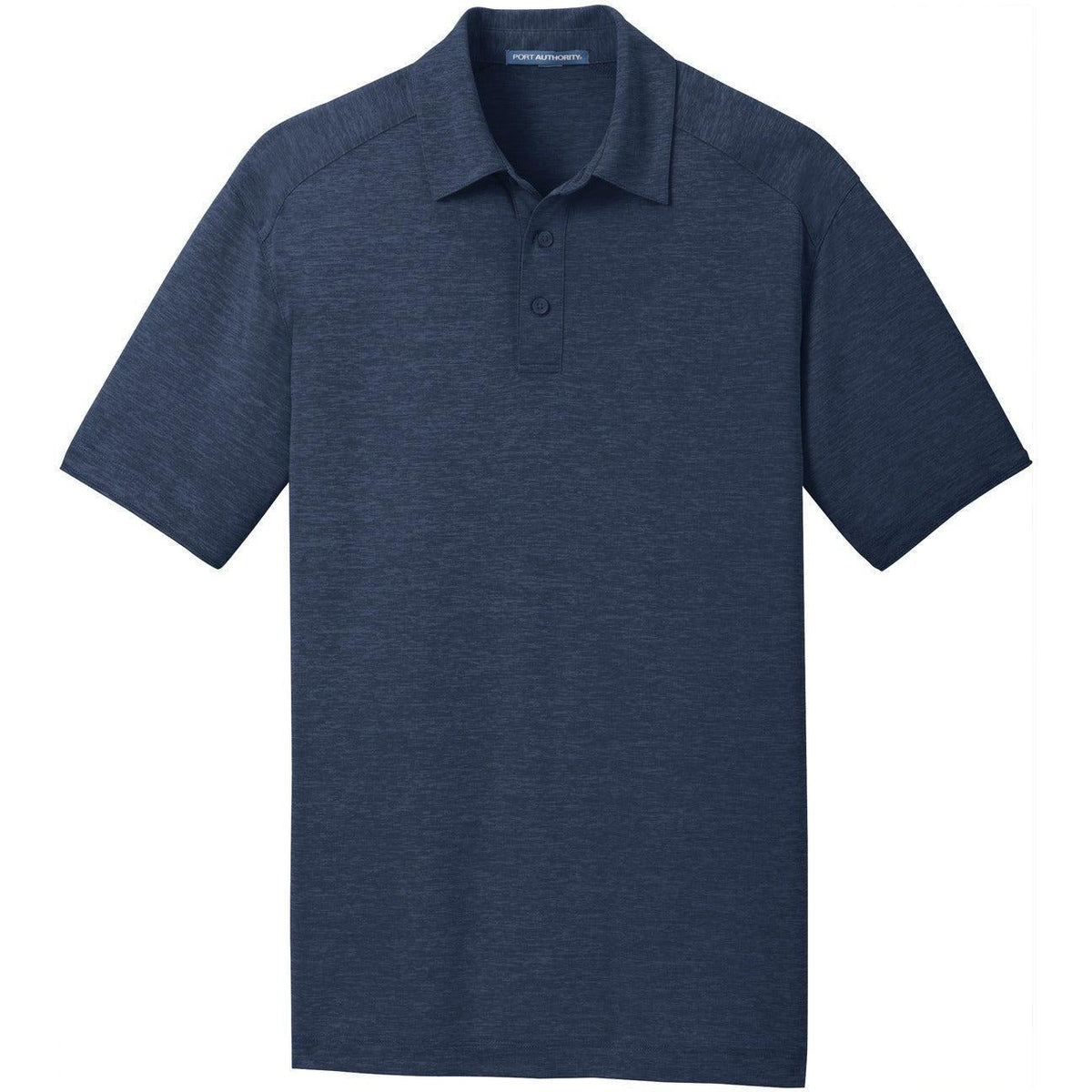 no-logo Port Authority Digi Heather Performance Polo-Regular-Port Authority-Dress Blue Navy-S-Thread Logic