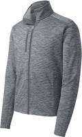 no-logo Port Authority Digi Stripe Fleece Jacket-Regular-Port Authority-Grey-S-Thread Logic