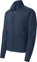 no-logo Port Authority Digi Stripe Fleece Jacket-Regular-Port Authority-Navy-S-Thread Logic