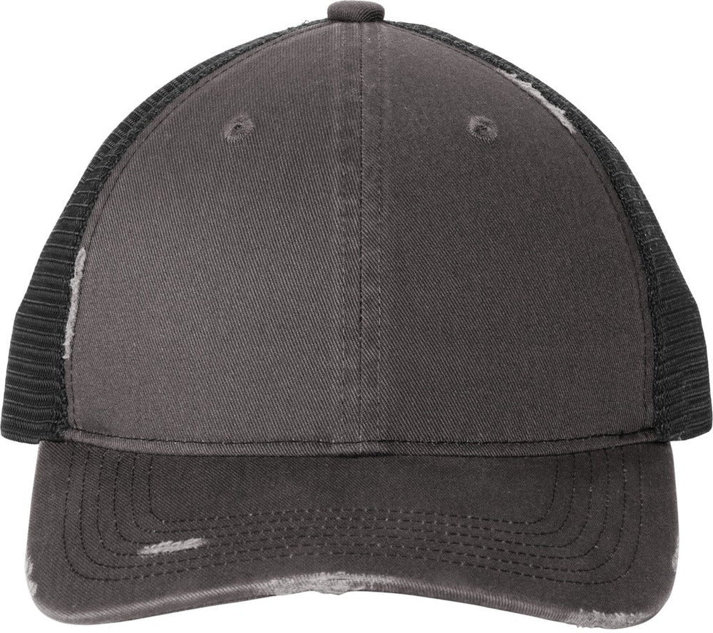 Port Authority Distressed Mesh Back Cap-New-Port Authority-Grey Steel/Black-OSFA-Thread Logic 