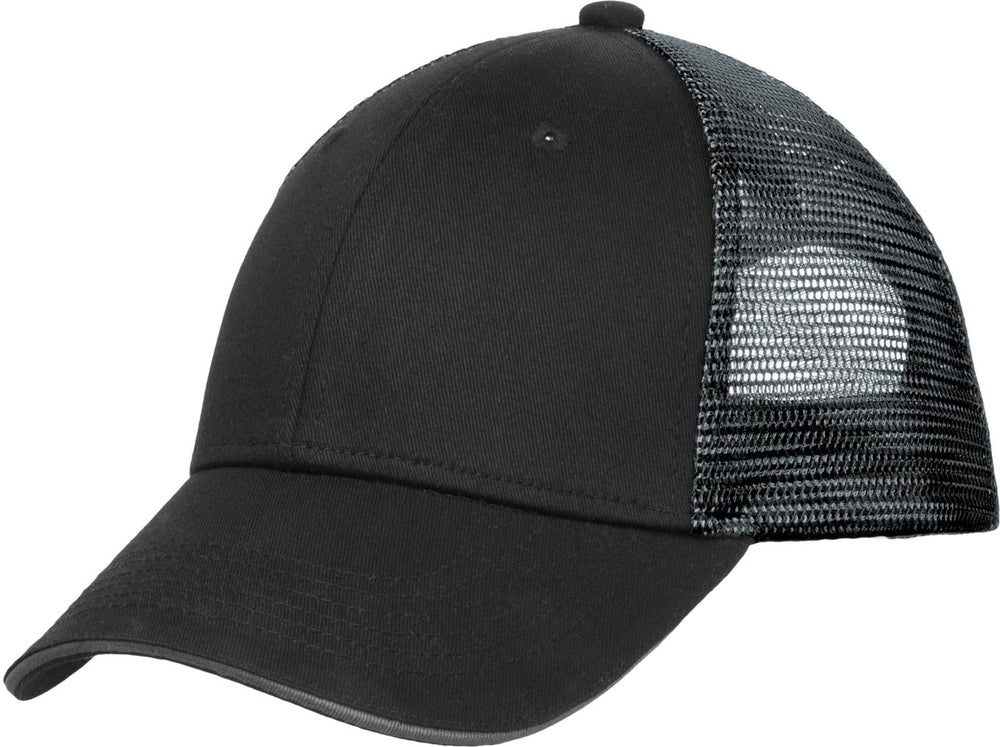 no-logo Port Authority Double Mesh Snapback Sandwich Cap-Regular-Port Authority-Thread Logic 