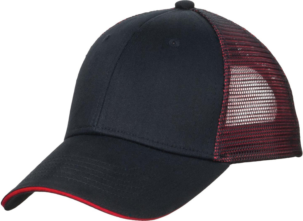 no-logo Port Authority Double Mesh Snapback Sandwich Cap-Regular-Port Authority-Thread Logic 