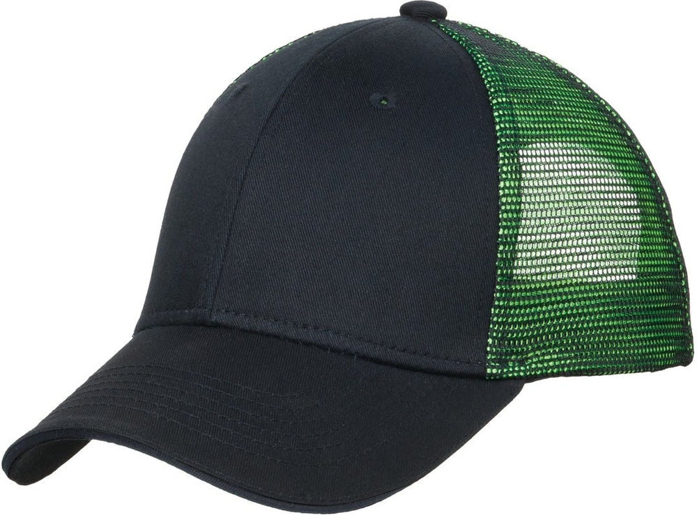 no-logo Port Authority Double Mesh Snapback Sandwich Cap-Regular-Port Authority-Thread Logic 