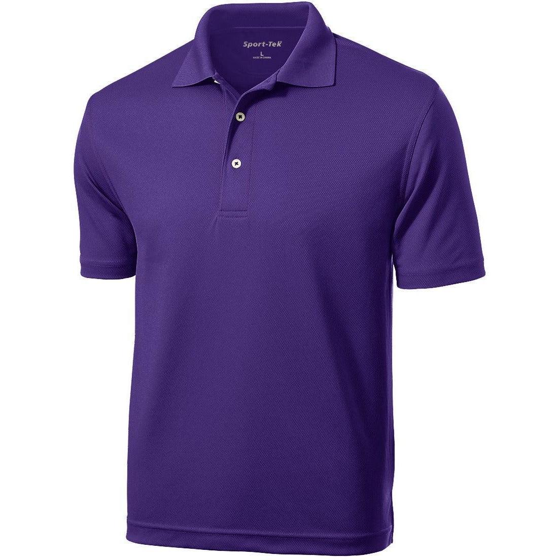 logo-left Sport-Tek Dri-Mesh Polo Shirt-Regular-Sport-Tek-Purple-S-Thread Logic