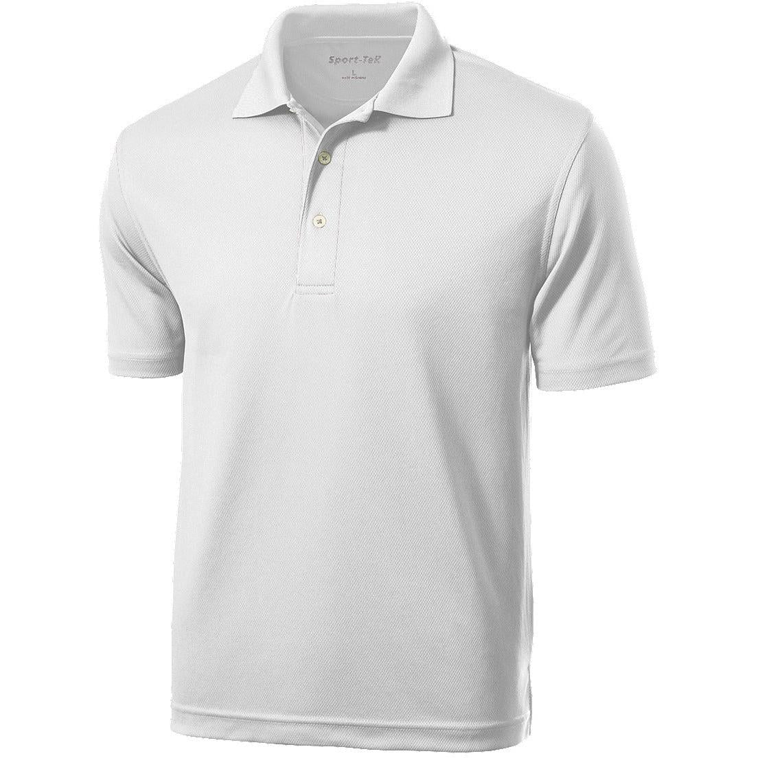 logo-left Sport-Tek Dri-Mesh Polo Shirt-Regular-Sport-Tek-White-S-Thread Logic