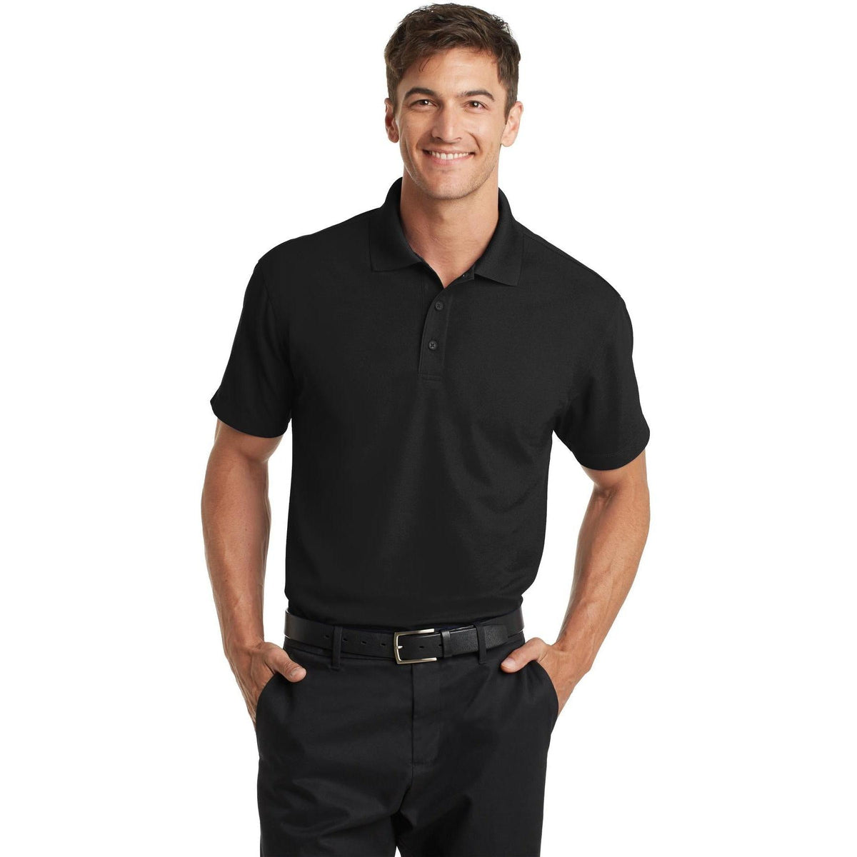 no-logo Port Authority Dry Zone Grid Polo-Regular-Port Authority-Thread Logic