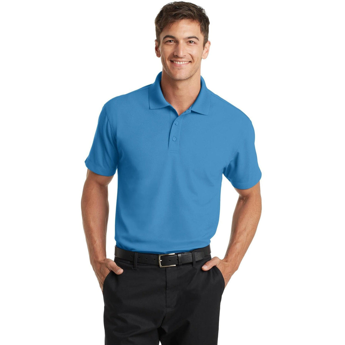 no-logo Port Authority Dry Zone Grid Polo-Regular-Port Authority-Thread Logic
