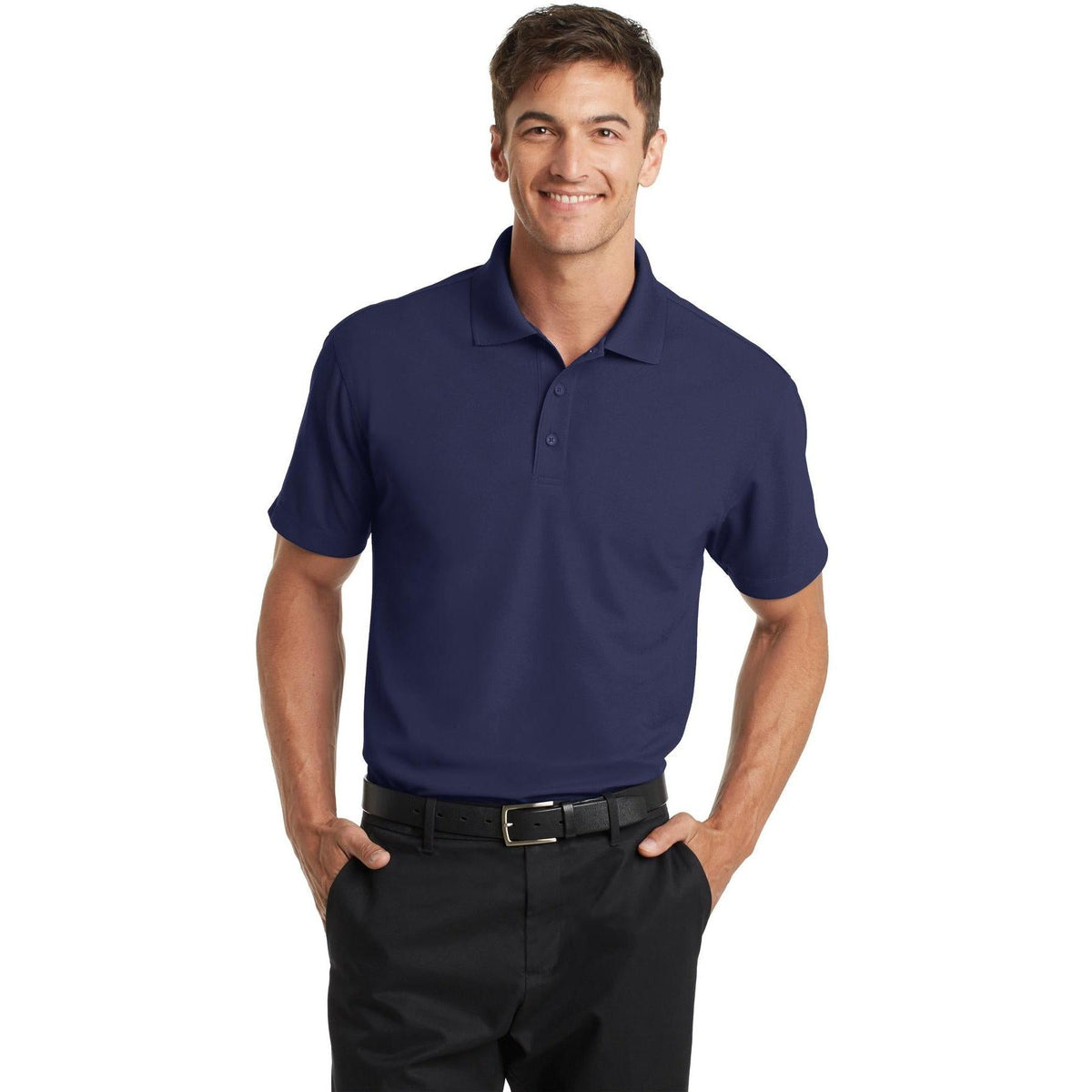 no-logo Port Authority Dry Zone Grid Polo-Regular-Port Authority-Thread Logic