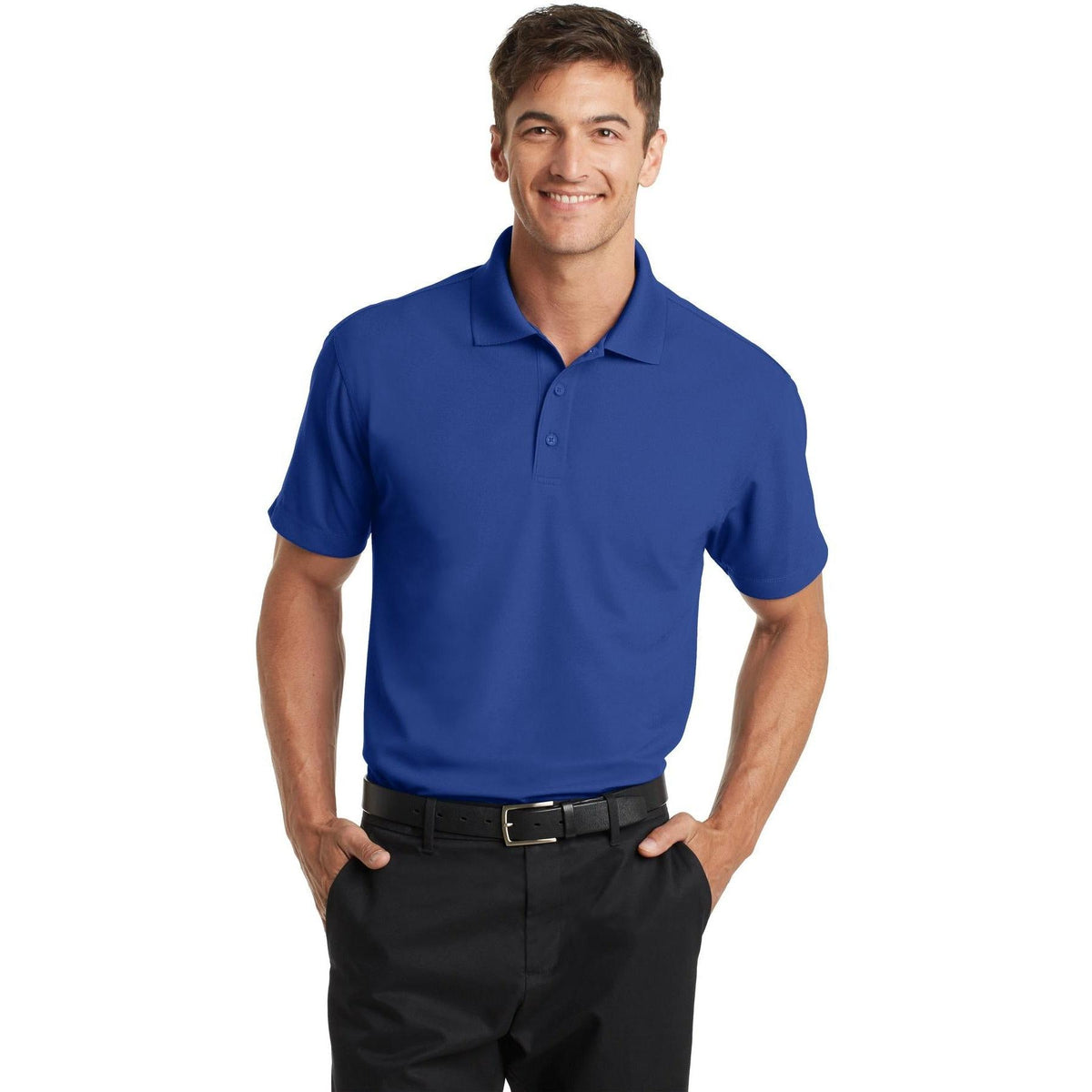 no-logo Port Authority Dry Zone Grid Polo-Regular-Port Authority-Thread Logic