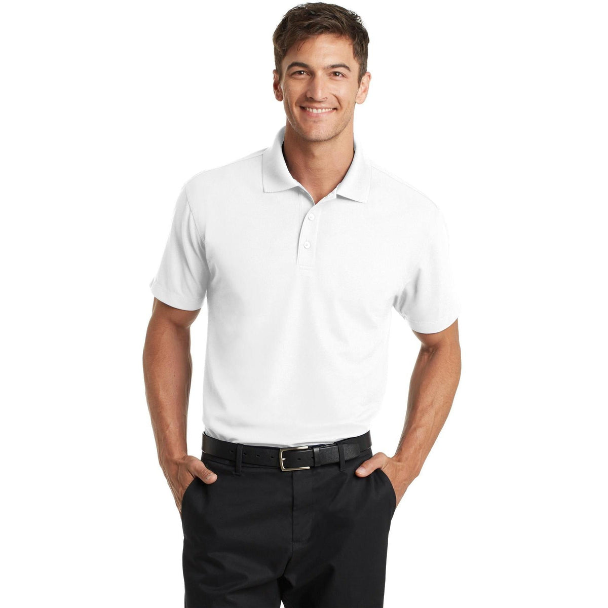no-logo Port Authority Dry Zone Grid Polo-Regular-Port Authority-Thread Logic
