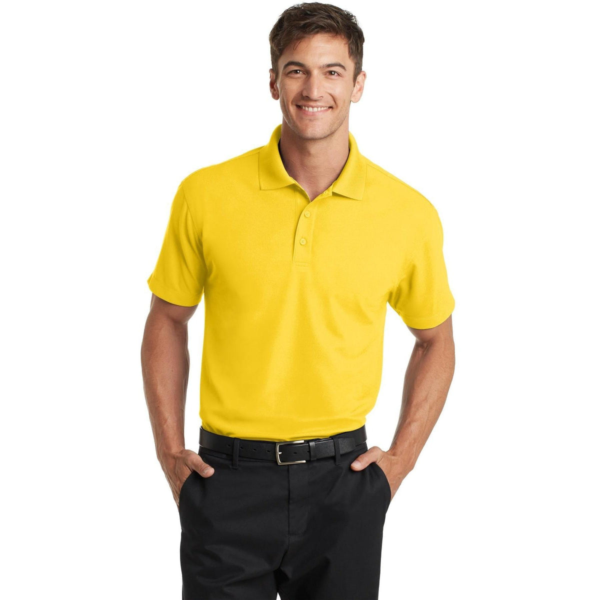no-logo Port Authority Dry Zone Grid Polo-Regular-Port Authority-Thread Logic