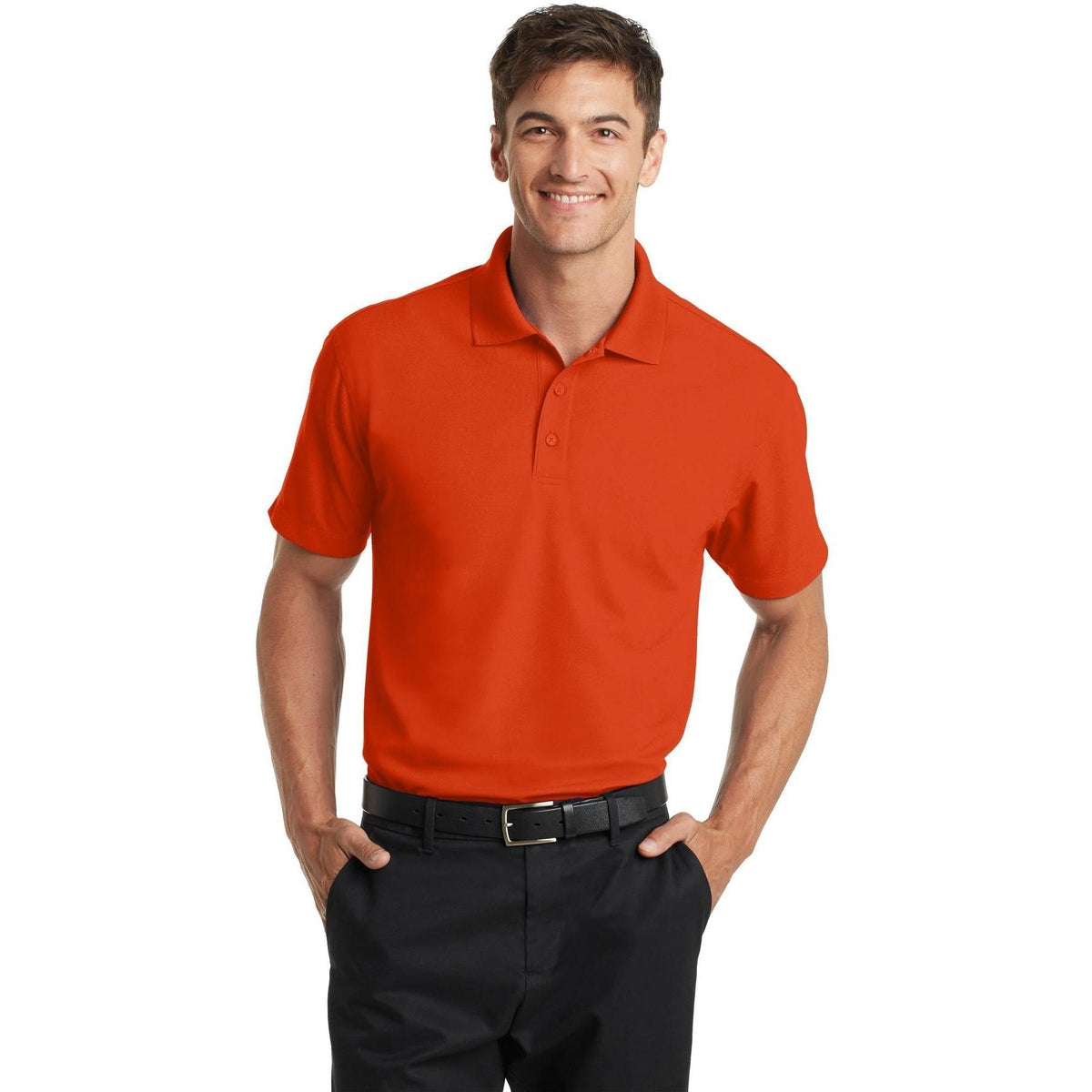 no-logo Port Authority Dry Zone Grid Polo-Regular-Port Authority-Thread Logic