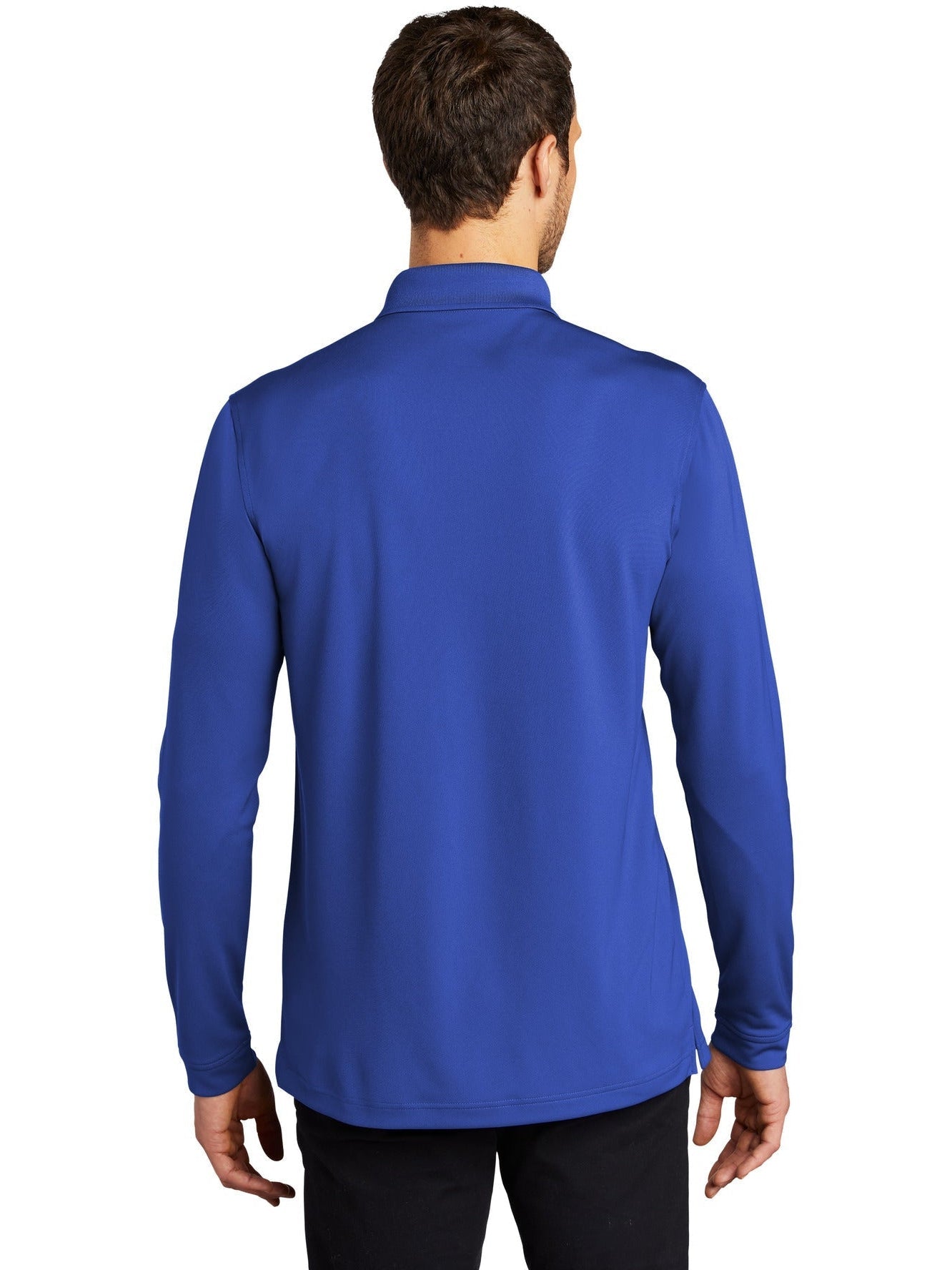 no-logo Port Authority Dry Zone UV Micro-Mesh Long Sleeve Polo-Regular-Port Authority-Thread Logic
