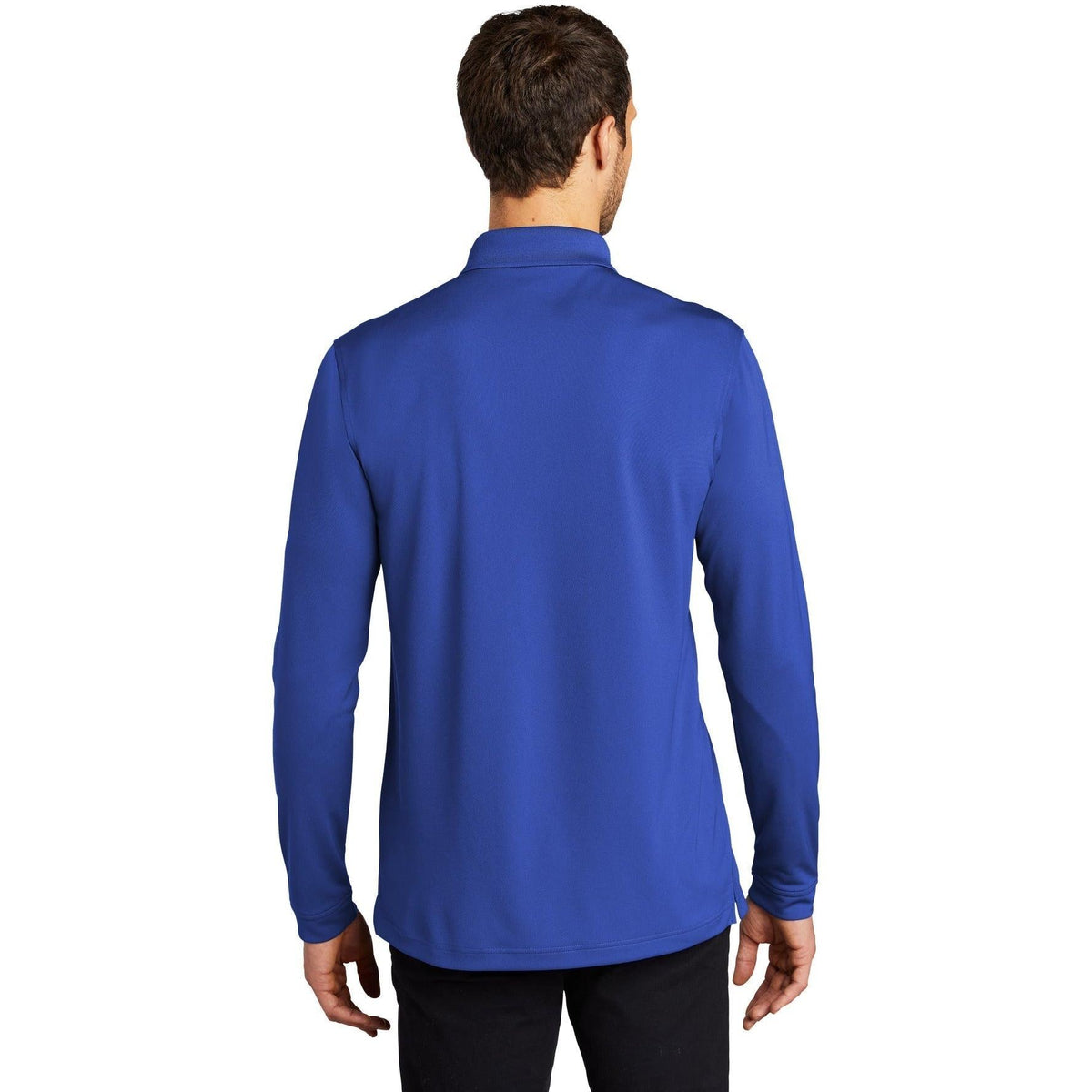 no-logo Port Authority Dry Zone UV Micro-Mesh Long Sleeve Polo-Regular-Port Authority-Thread Logic