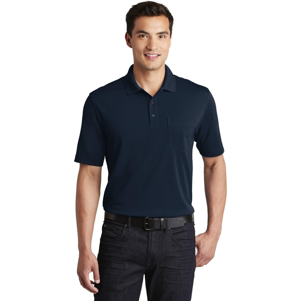 no-logo Port Authority Dry Zone UV Micro-Mesh Pocket Polo-Regular-Port Authority-Thread Logic