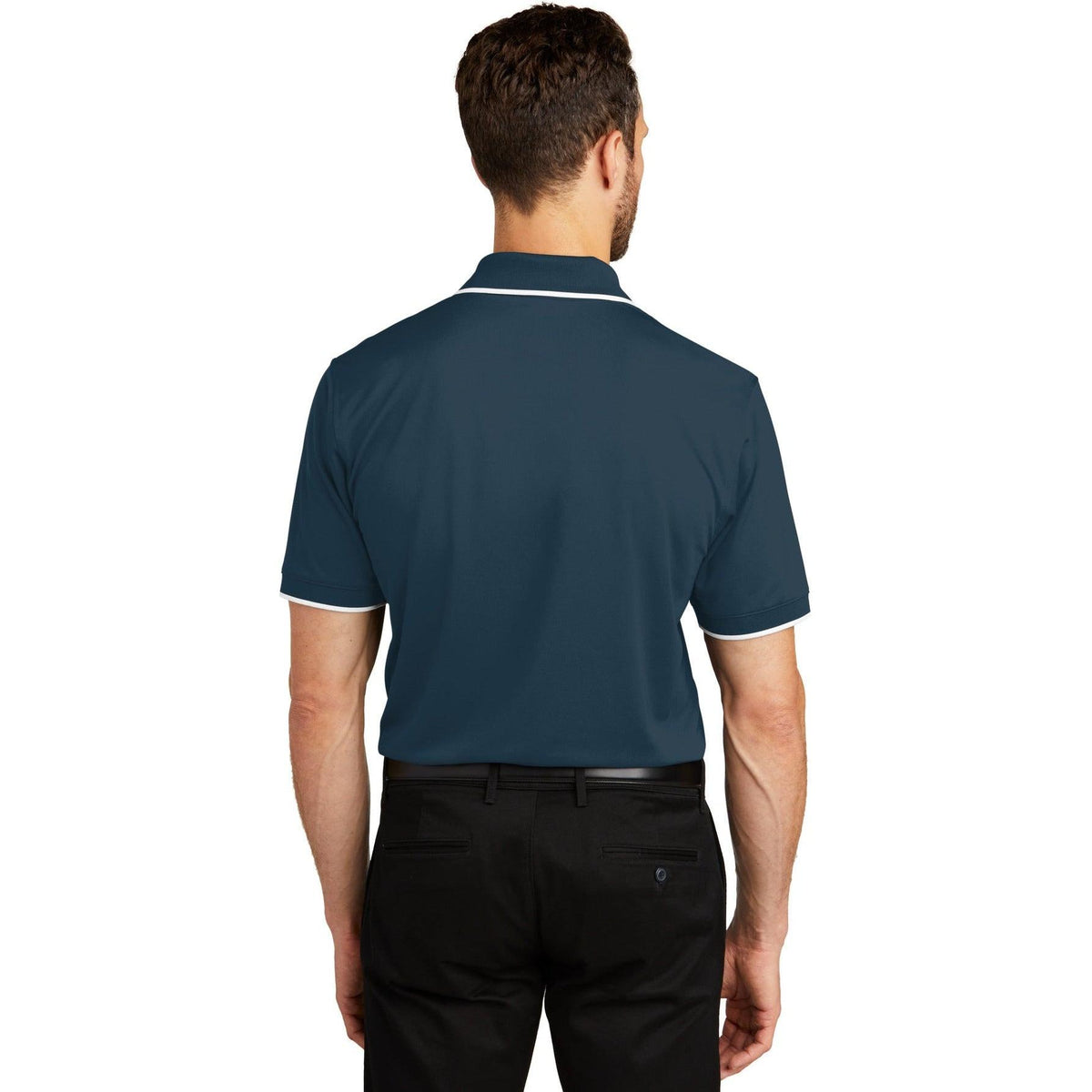 no-logo Port Authority Dry Zone UV Micro-Mesh Tipped Polo-Regular-Port Authority-Thread Logic