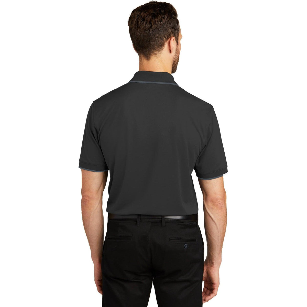no-logo Port Authority Dry Zone UV Micro-Mesh Tipped Polo-Regular-Port Authority-Thread Logic
