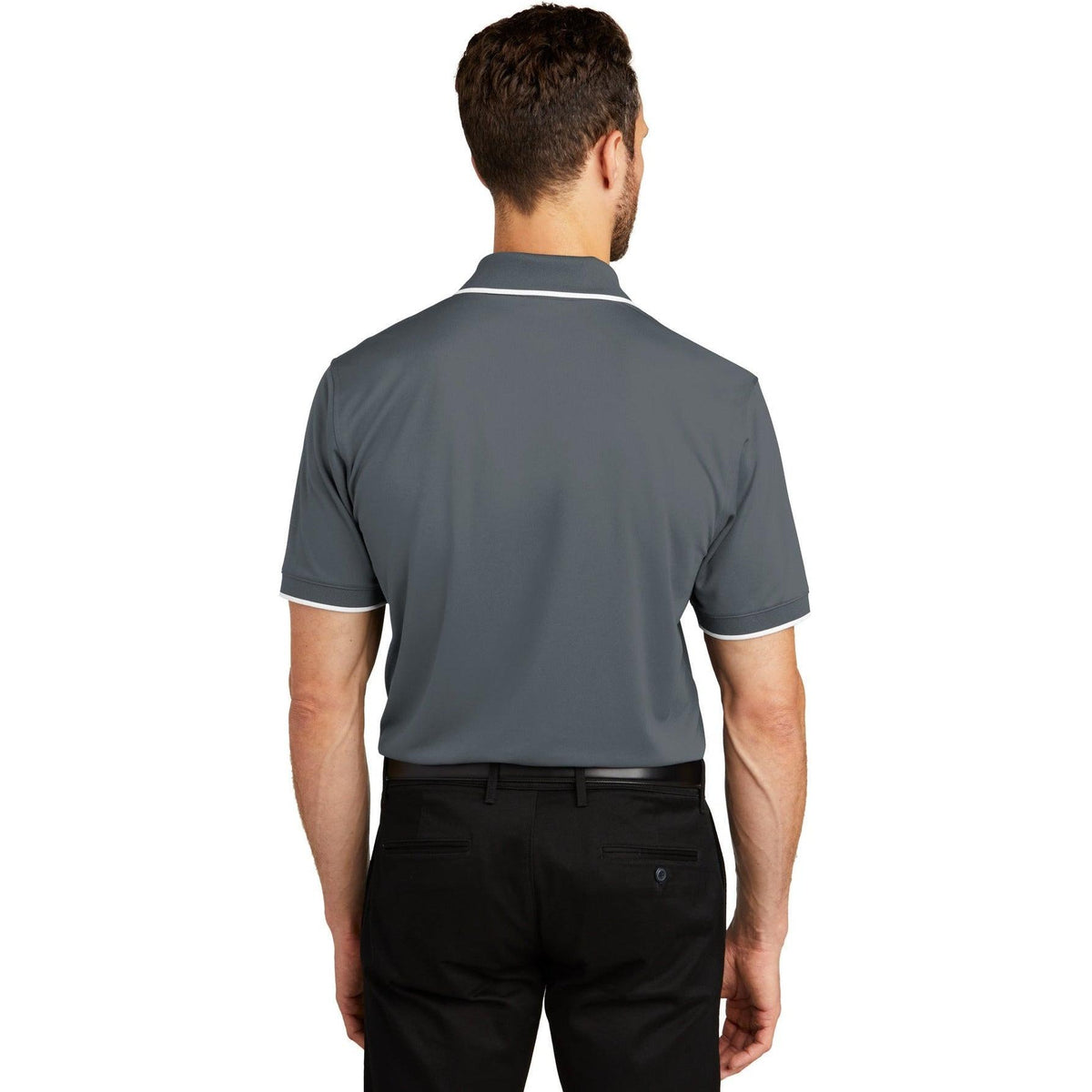 no-logo Port Authority Dry Zone UV Micro-Mesh Tipped Polo-Regular-Port Authority-Thread Logic