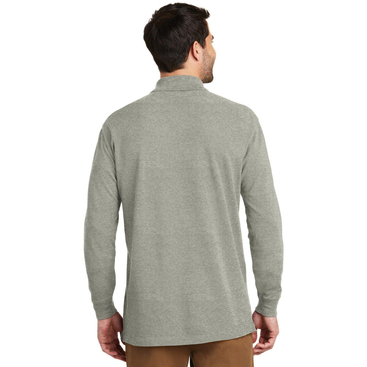 no-logo Port Authority EZCotton Long Sleeve Polo-Regular-Port Authority-Thread Logic