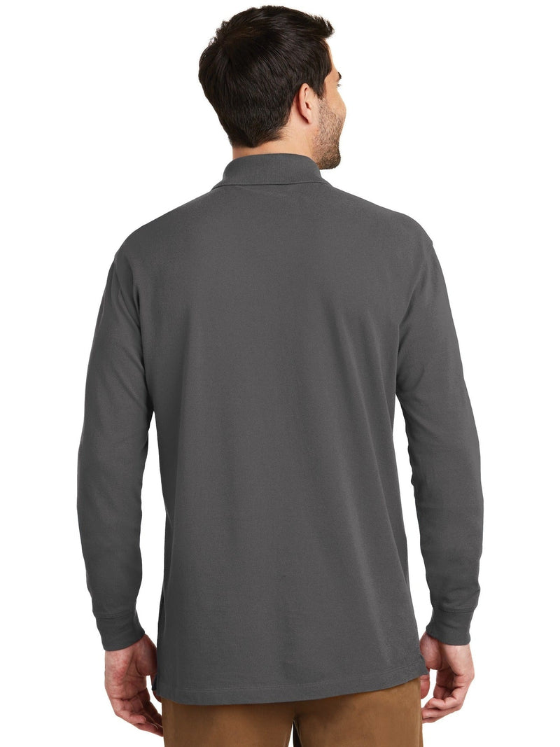 no-logo Port Authority EZCotton Long Sleeve Polo-Regular-Port Authority-Thread Logic