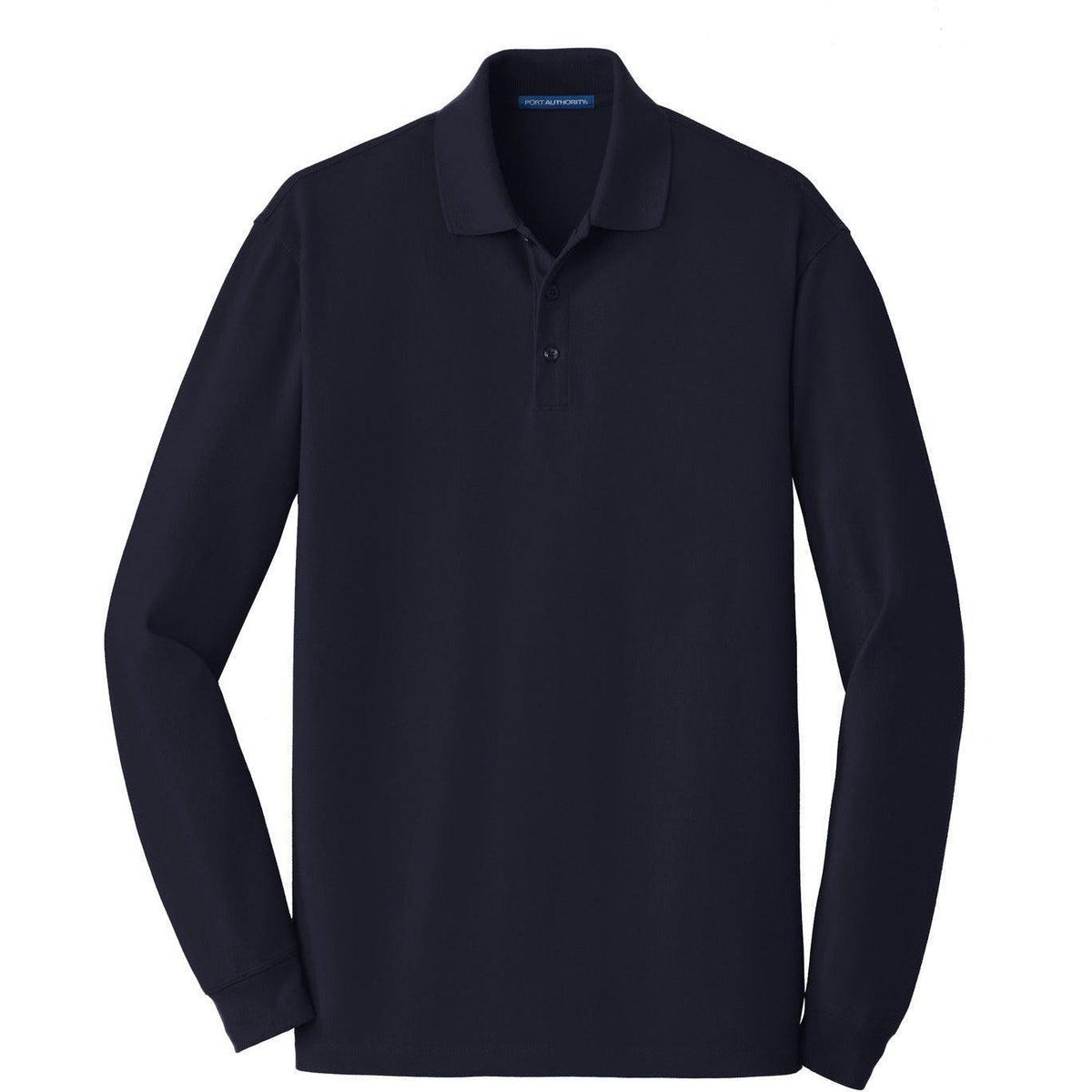 no-logo Port Authority EZCotton Long Sleeve Polo