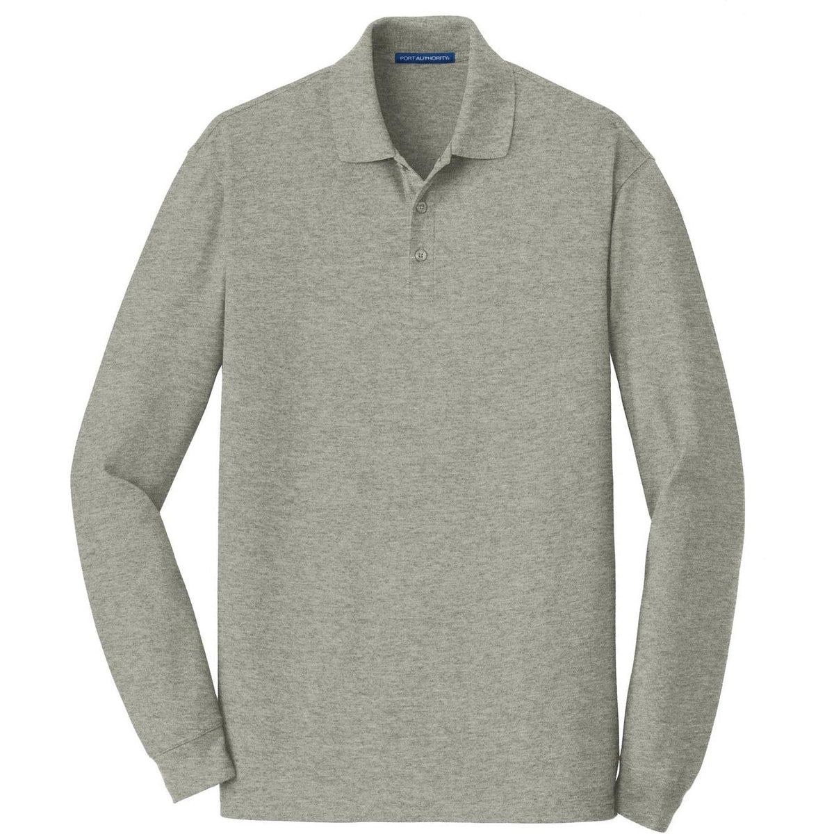 no-logo Port Authority EZCotton Long Sleeve Polo