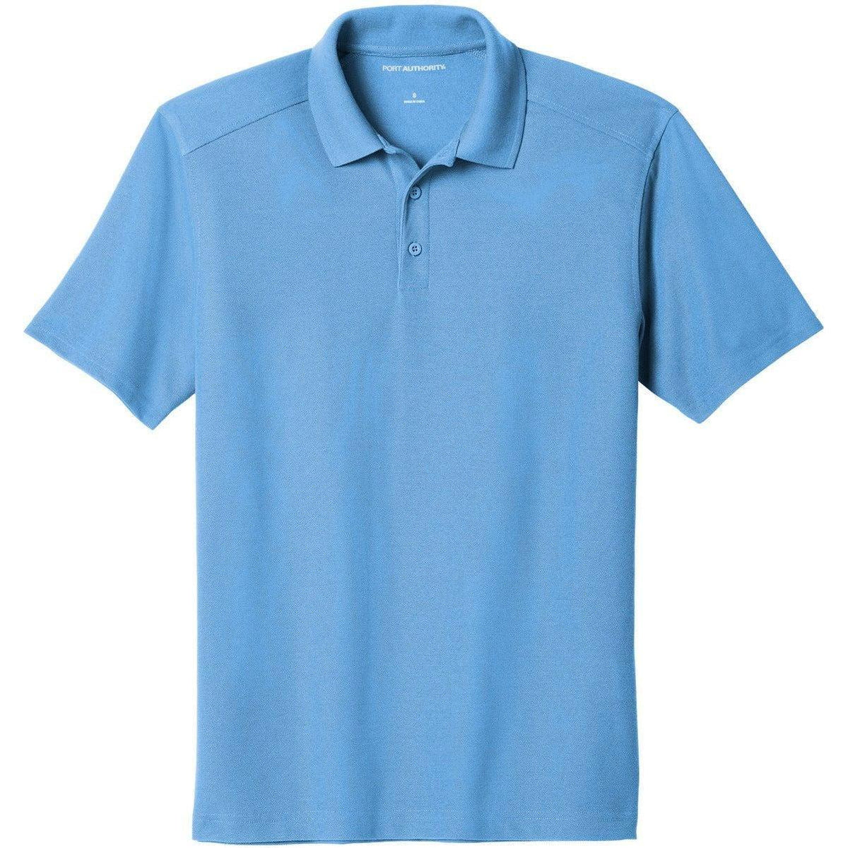 no-logo Port Authority EZPerformance Pique Polo-Regular-Port Authority-Carolina Blue-XS-Thread Logic