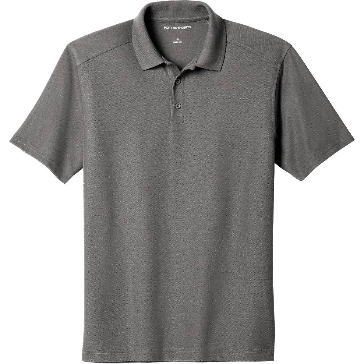no-logo Port Authority EZPerformance Pique Polo-Regular-Port Authority-Sterling Grey-XS-Thread Logic