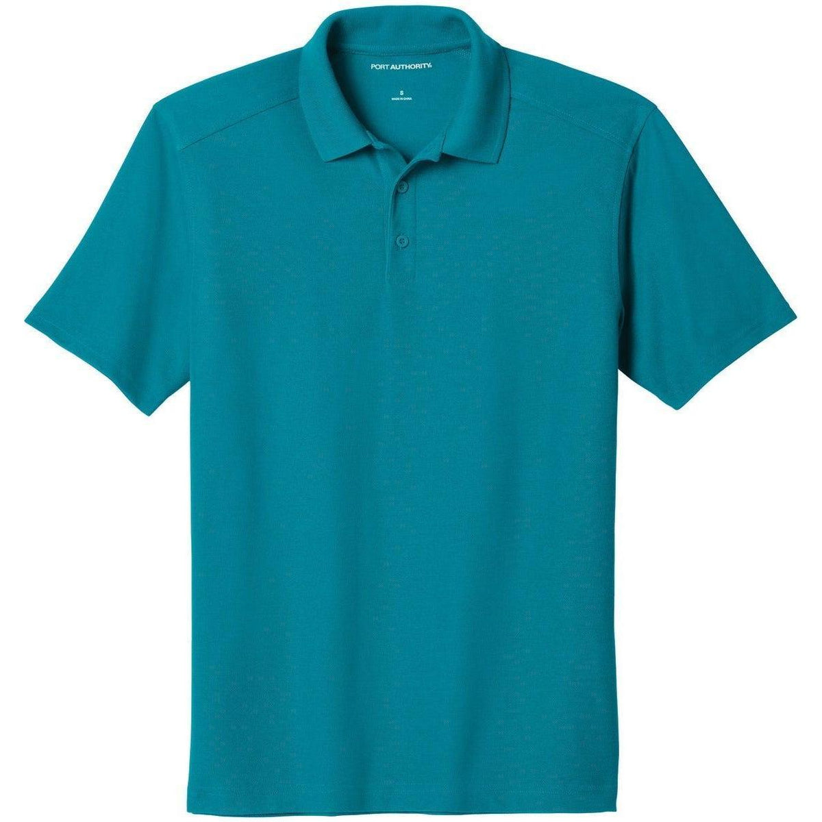 no-logo Port Authority EZPerformance Pique Polo-Regular-Port Authority-Teal-XS-Thread Logic