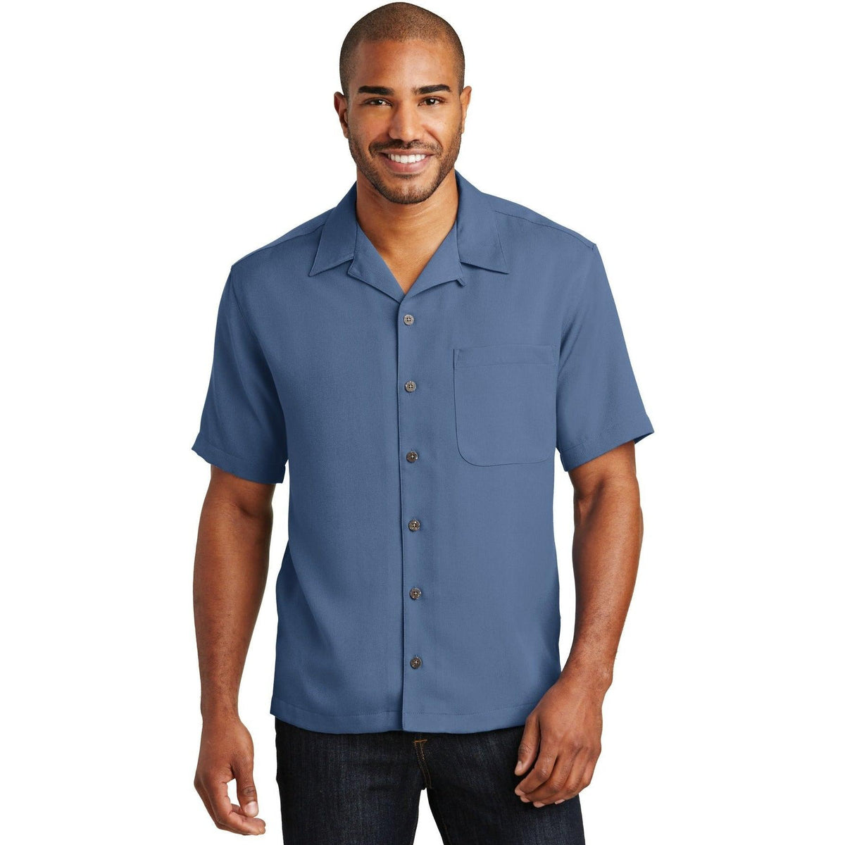 no-logo Port Authority Easy Care Camp Shirt-Dress Shirts-Port Authority-Thread Logic