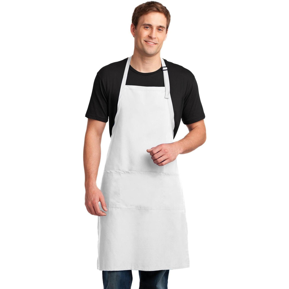 no-logo Port Authority Easy Care Extra Long Bib Apron With Stain Release-Regular-Port Authority-Thread Logic