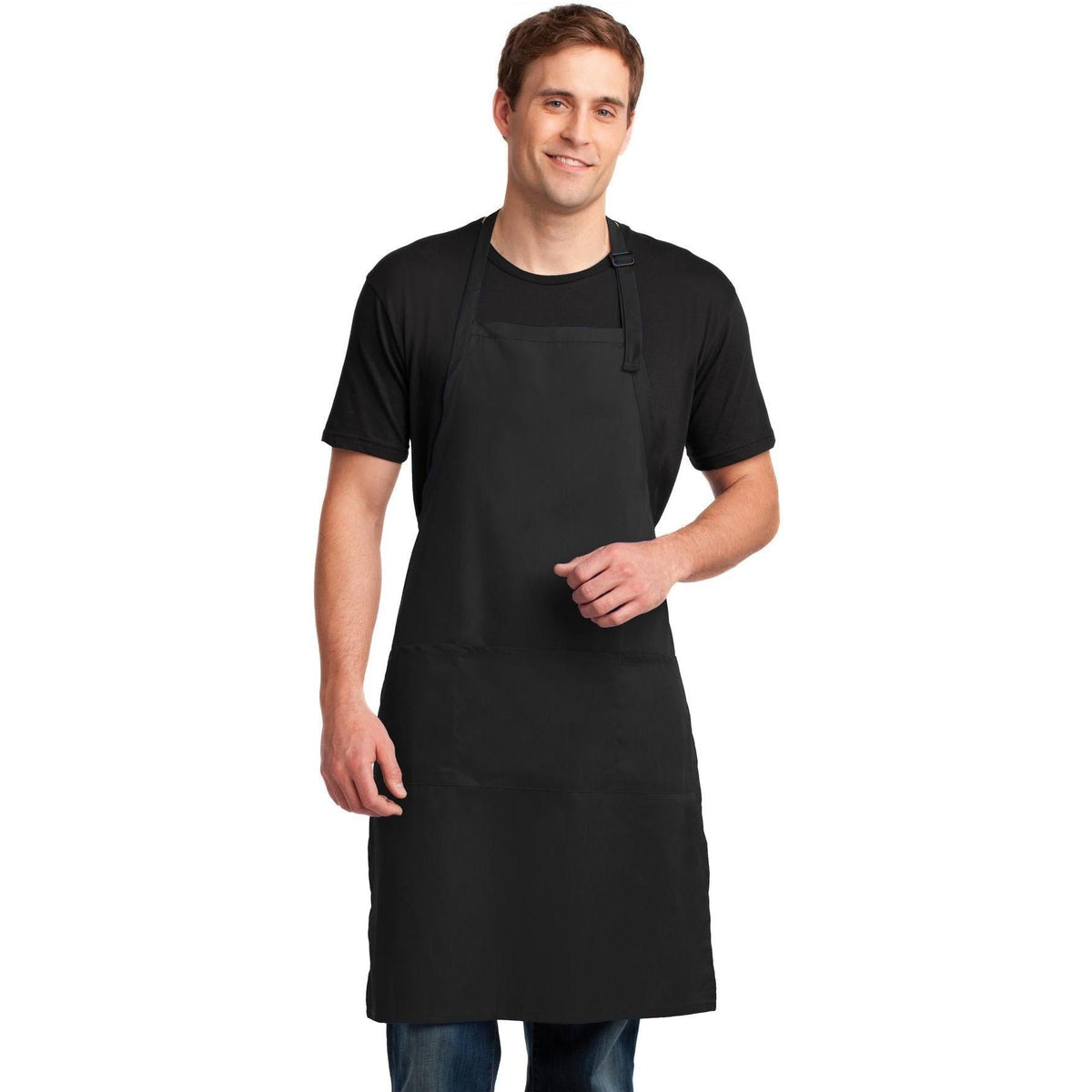 no-logo Port Authority Easy Care Extra Long Bib Apron With Stain Release-Regular-Port Authority-Thread Logic