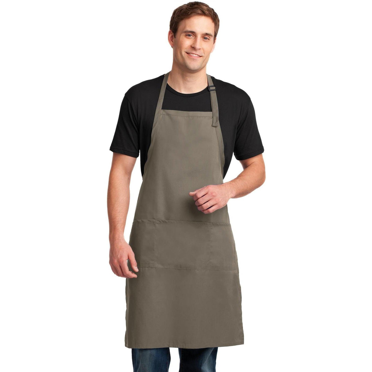 no-logo Port Authority Easy Care Extra Long Bib Apron With Stain Release-Regular-Port Authority-Thread Logic