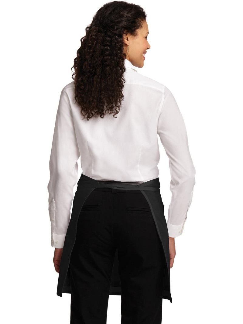 no-logo Port Authority Easy Care Half Bistro Apron with Stain Release-Regular-Port Authority-Black-1 Size-Thread Logic
