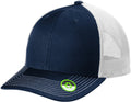no-logo Port Authority Eco Snapback Trucker Cap-Regular-Port Authority-True Navy/White-OSFA-Thread Logic 