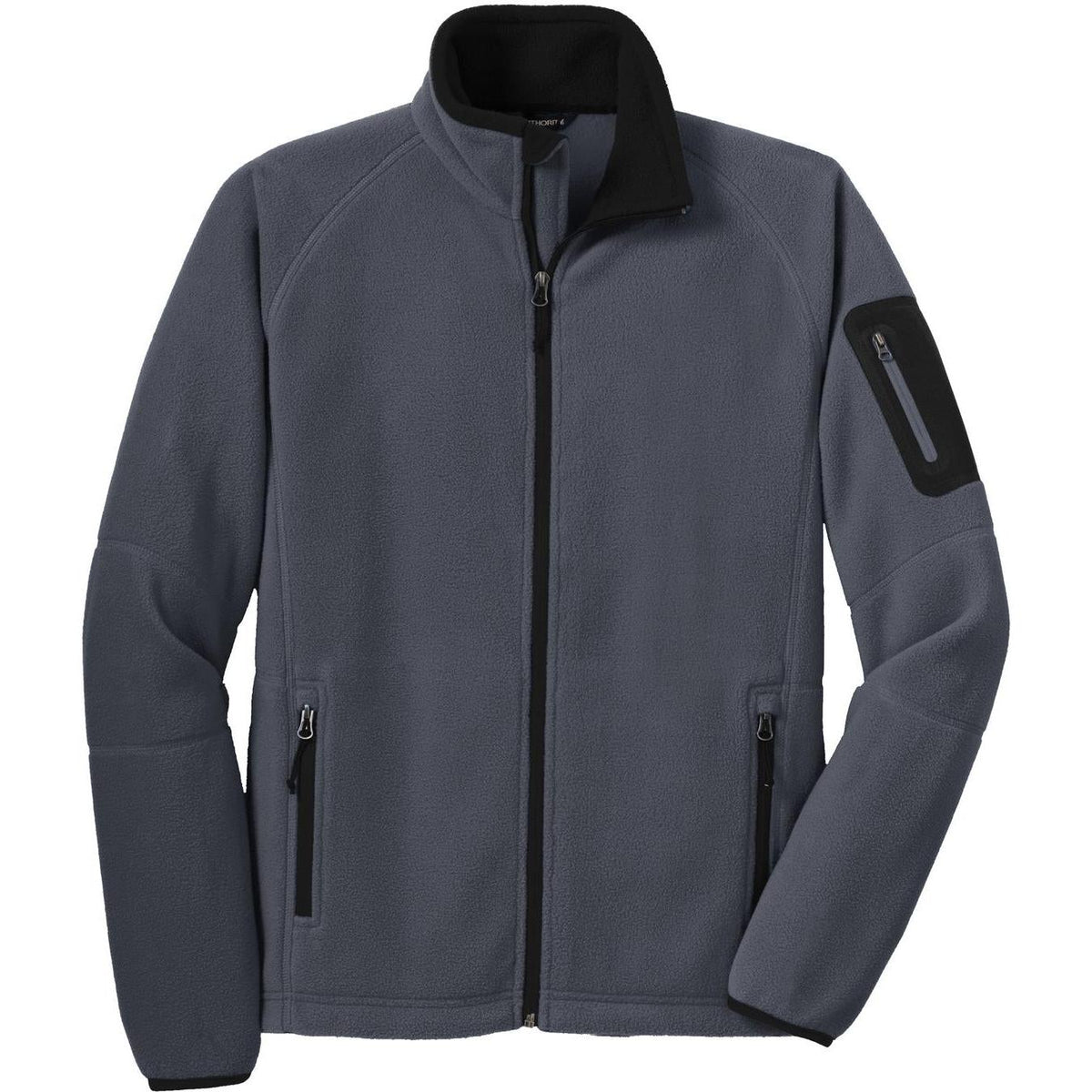 no-logo Port Authority Enhanced Value Fleece Jacket-Active-Port Authority-Battleship Grey/Black-S-Thread Logic