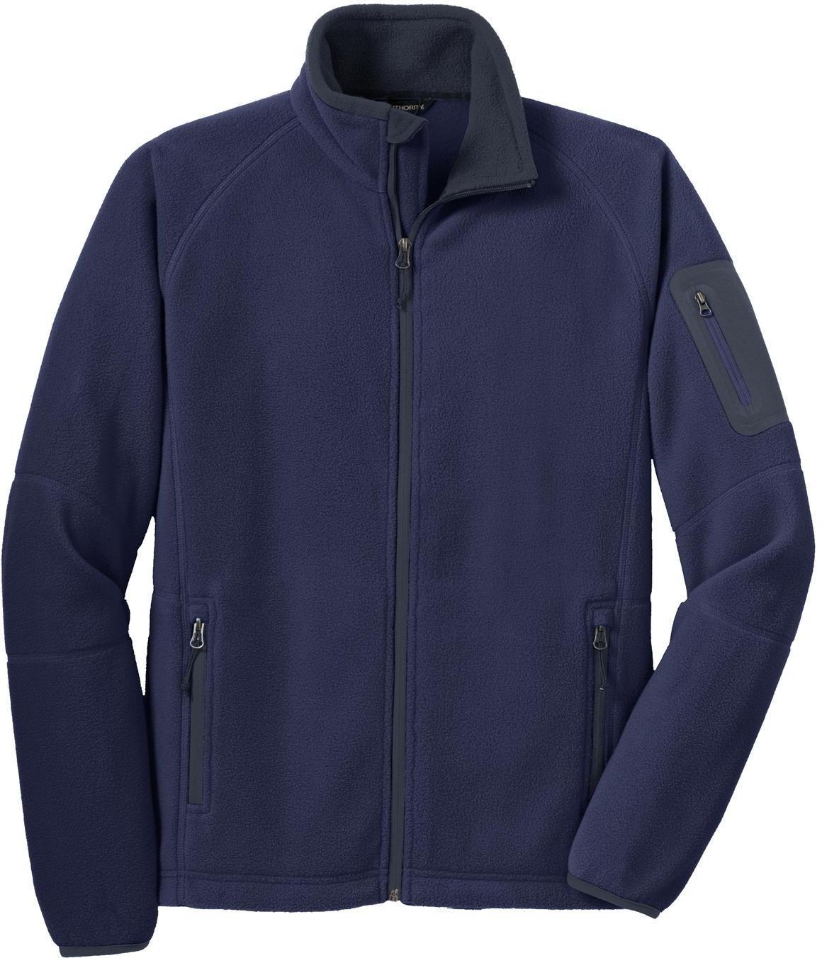 No-Logo CLOSEOUT - Port Authority Enhanced Value Fleece Jacket-Active-Port Authority-Navy/Battleship Grey-S-Thread Logic