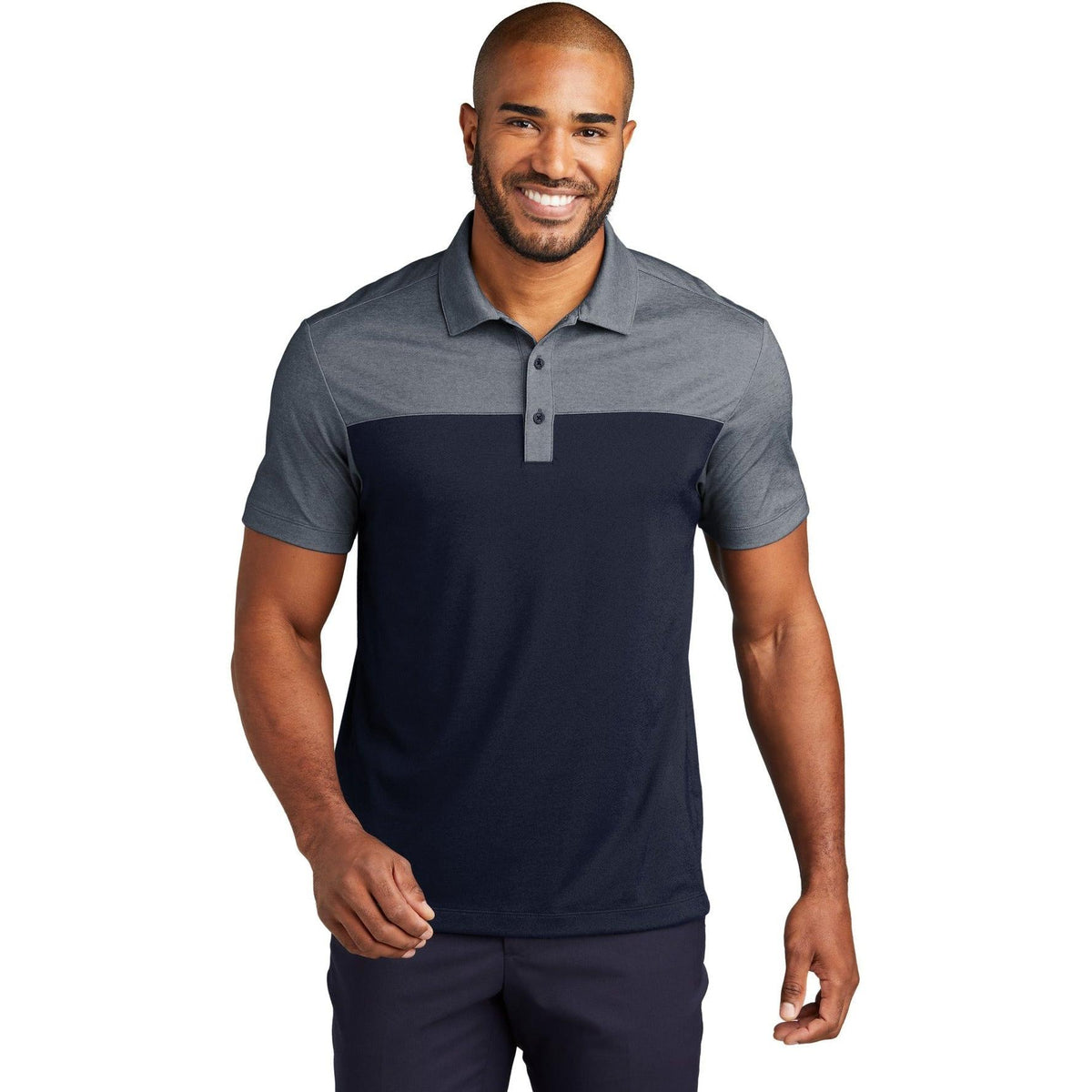 no-logo Port Authority Fine Pique Blend Blocked Polo-New-Port Authority-Thread Logic