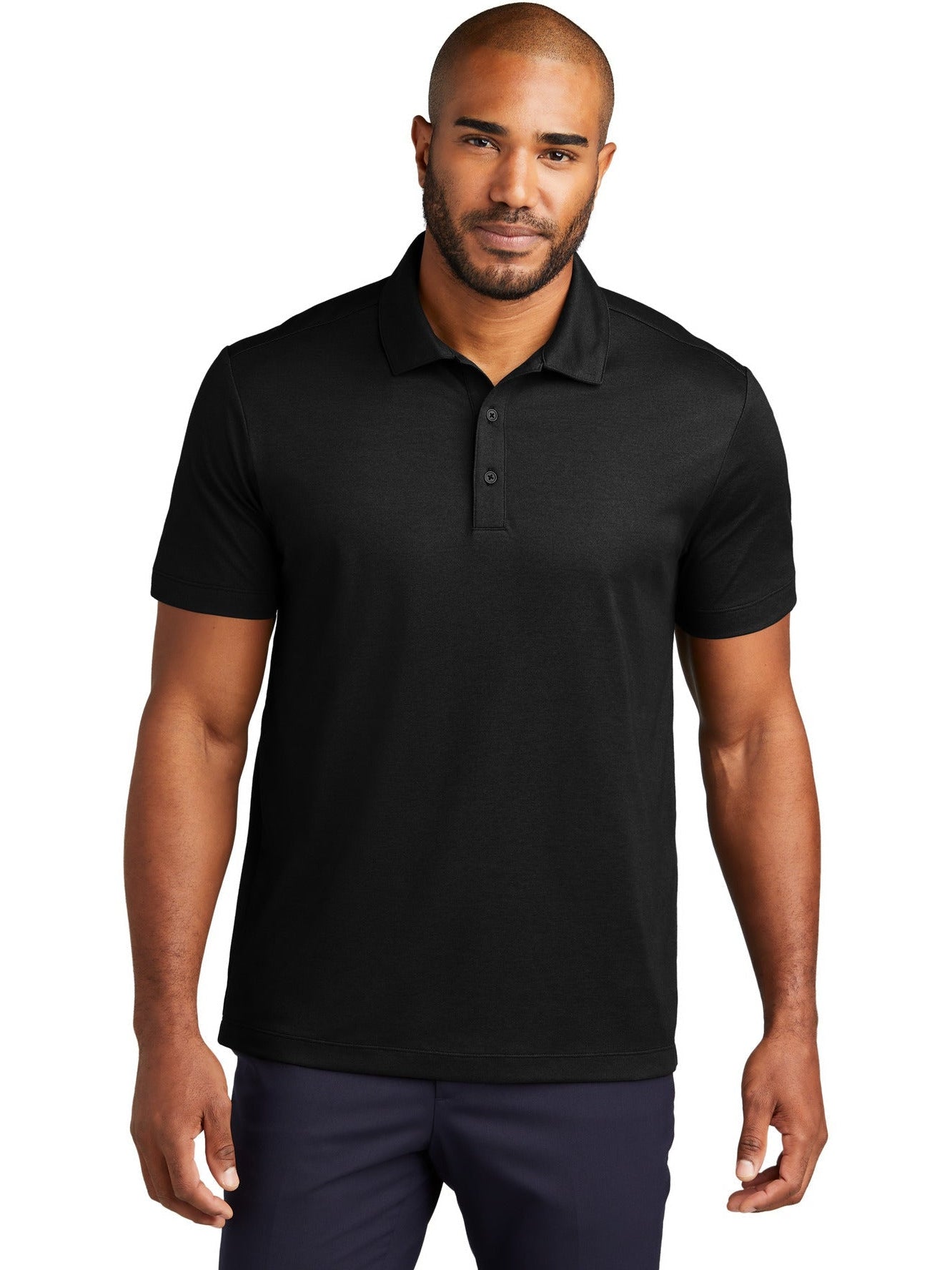 Port Authority Fine Pique Blend Polo With Custom Embroidery | K830 ...