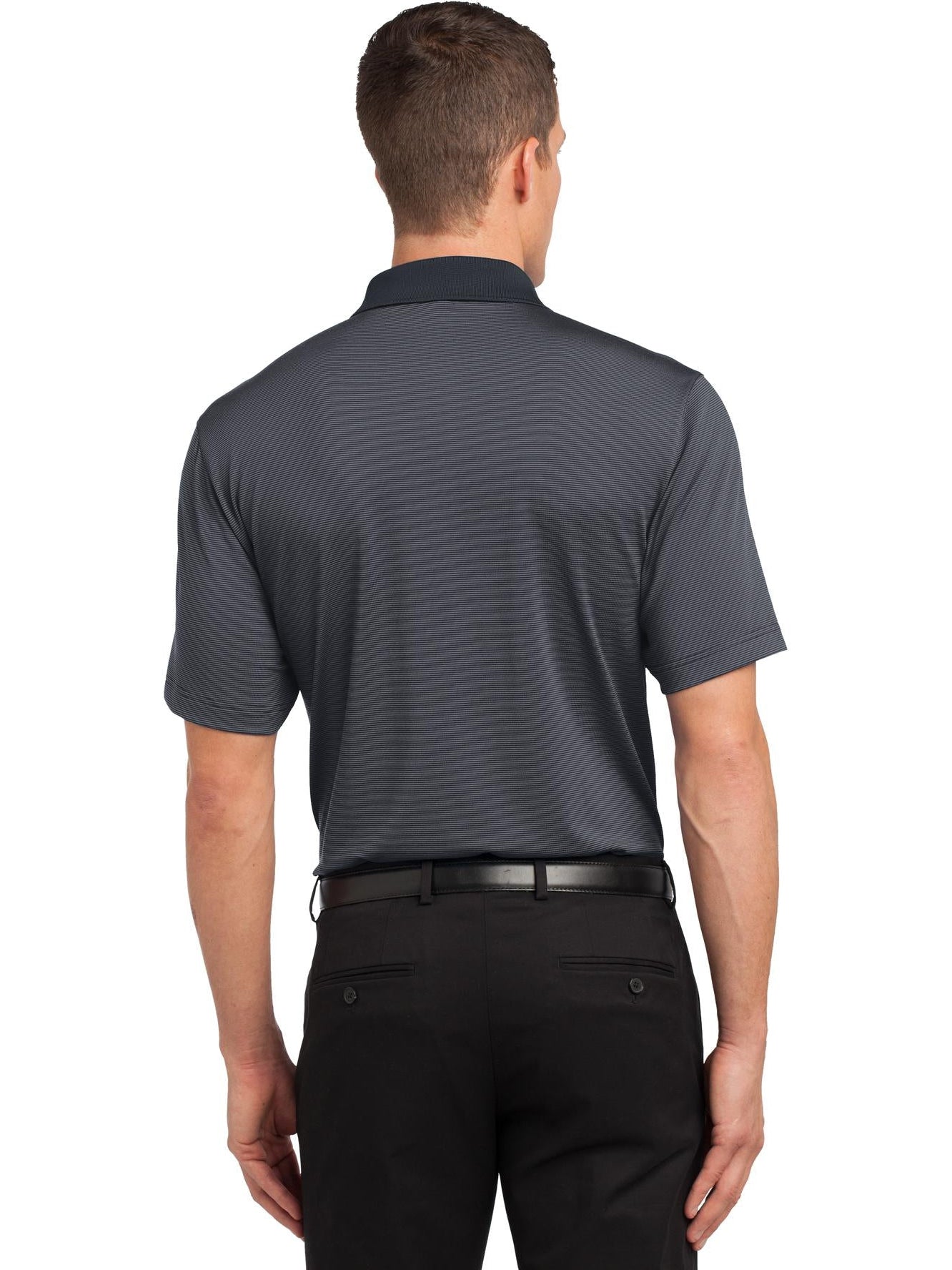 no-logo Port Authority Fine Stripe Performance Polo-Regular-Port Authority-Thread Logic